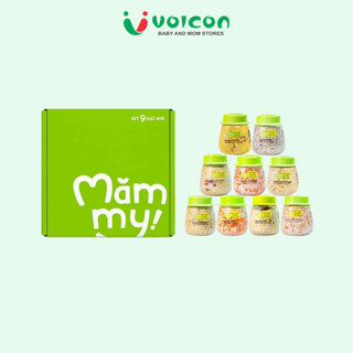 Set 9 hạt mix Mămmy Mix sẵn cho bé ăn dặm kết hợp bởi gạo sữa và nhiều loại hạt quý