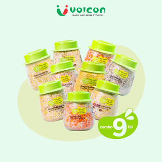 Set 9 hạt mix Mămmy Mix sẵn cho bé ăn dặm kết hợp bởi gạo sữa và nhiều loại hạt quý