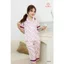 ST9238 Bộ pijamas lụa latin SUNFLY ht áo cộc quần ngố mềm mịn, trẻ trung