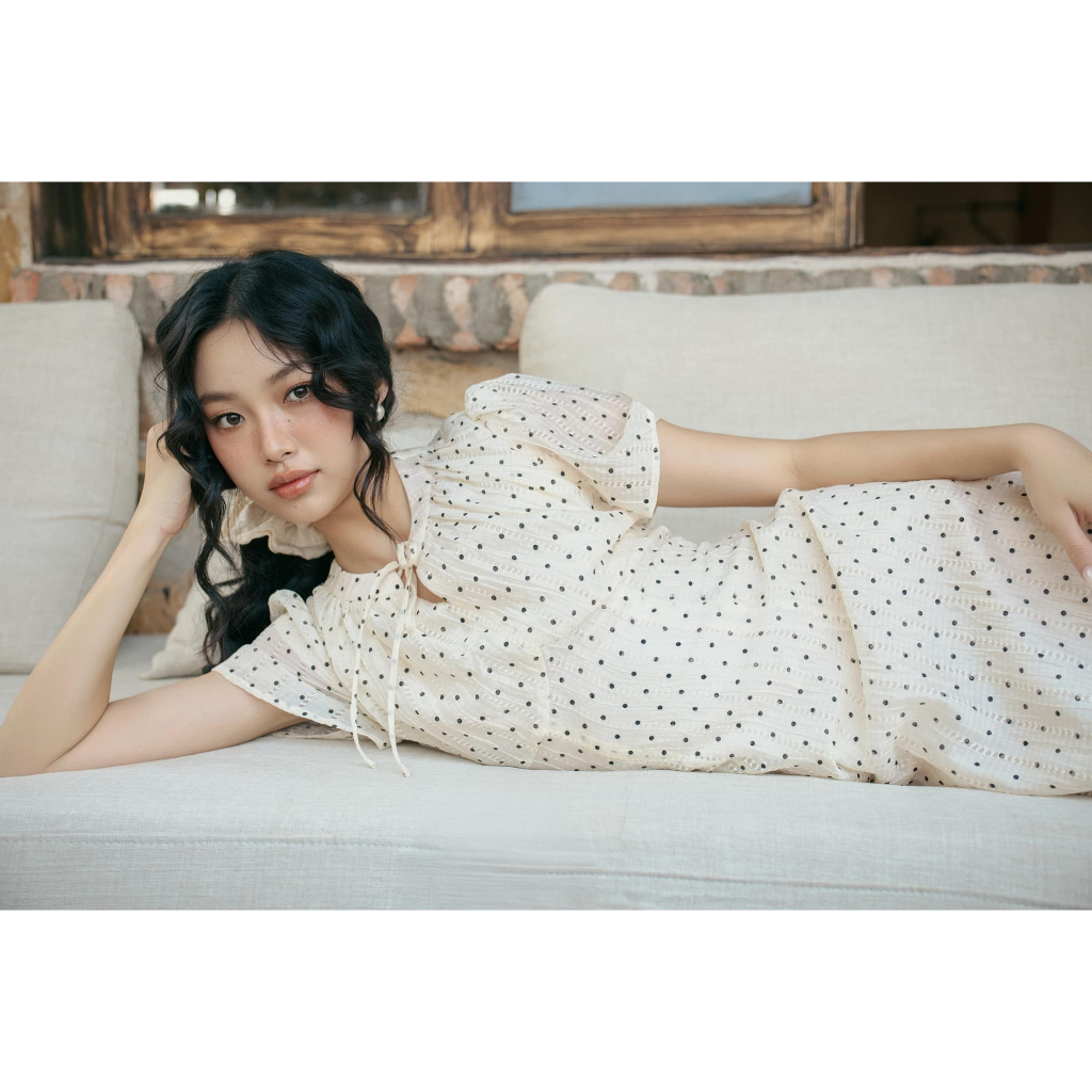 Ảnh OLV - Đầm kiểu chấm bi Aulelei Fleur Dress 4