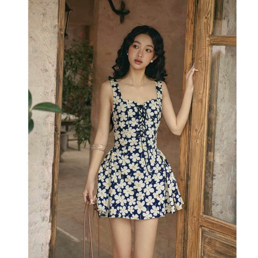 Ảnh OLV - Đầm hoa kiểu 2 dây dáng ngắn Eilidh Fleur Dress 2 Màu 1