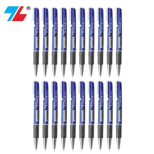 Combo 5/10/20 Bút Bi Thiên Long TL-036 ngòi 0.7mm mực xanh/đen giắt kim loại mạ crom, đệm cầm tay cao su êm