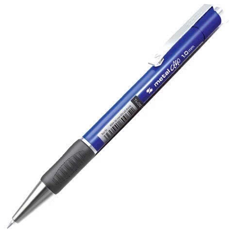 Combo 5/10/20 Bút Bi Thiên Long TL-036 ngòi 0.7mm mực xanh/đen giắt kim loại mạ crom, đệm cầm tay cao su êm
