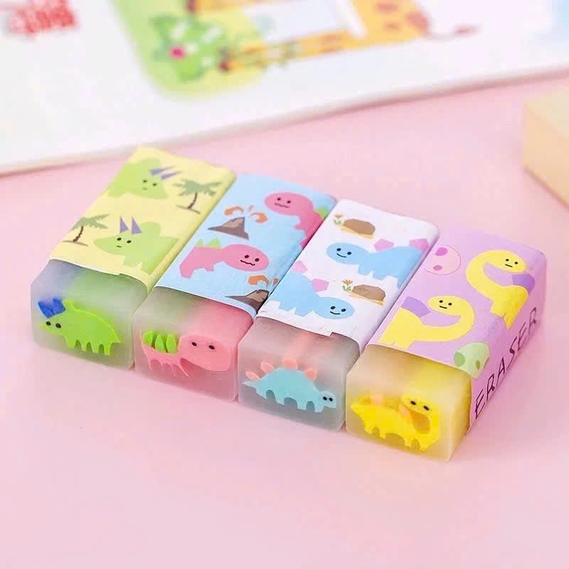Tẩy Bút Chì, Gôm Tẩy Mềm 2B Hình Hoa Quả, động vật trong suốt có hương thơm