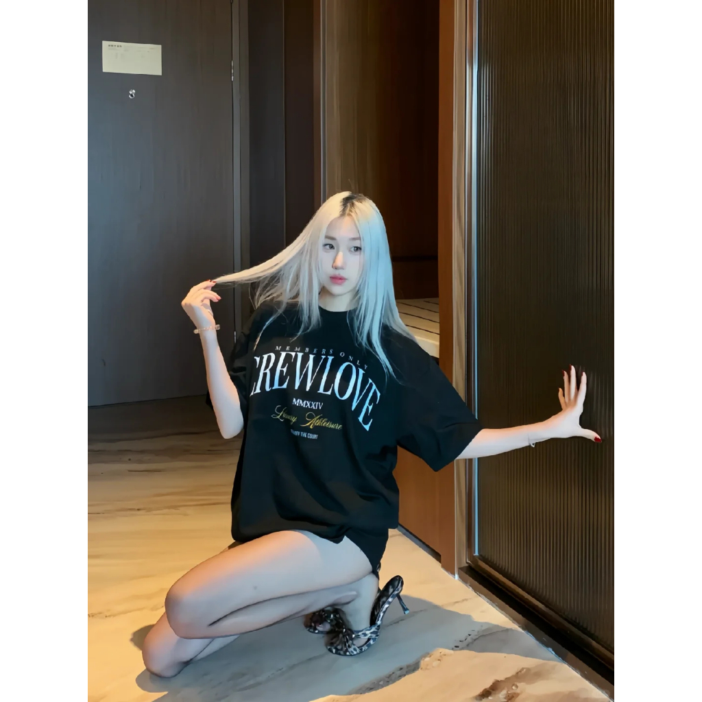 Áo thun form boxy BLACKDOKI- CREWLOVE tee cotton 280gsm tay lỡ form rộng nam nữ cổ tròn Menswear Womanswear