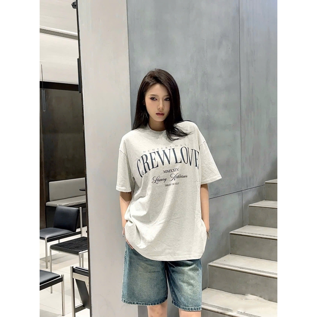 Áo thun form boxy BLACKDOKI- CREWLOVE tee cotton 280gsm tay lỡ form rộng nam nữ cổ tròn Menswear Womanswear