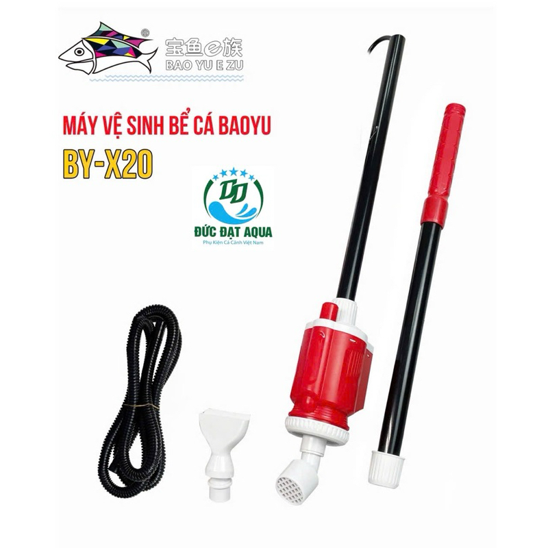 Máy vệ sinh bể cá cảnh Baoyu BY-X20/ BY-X25 chính hãng bảo hành 6 tháng phụ kiện cá cảnh vn 2