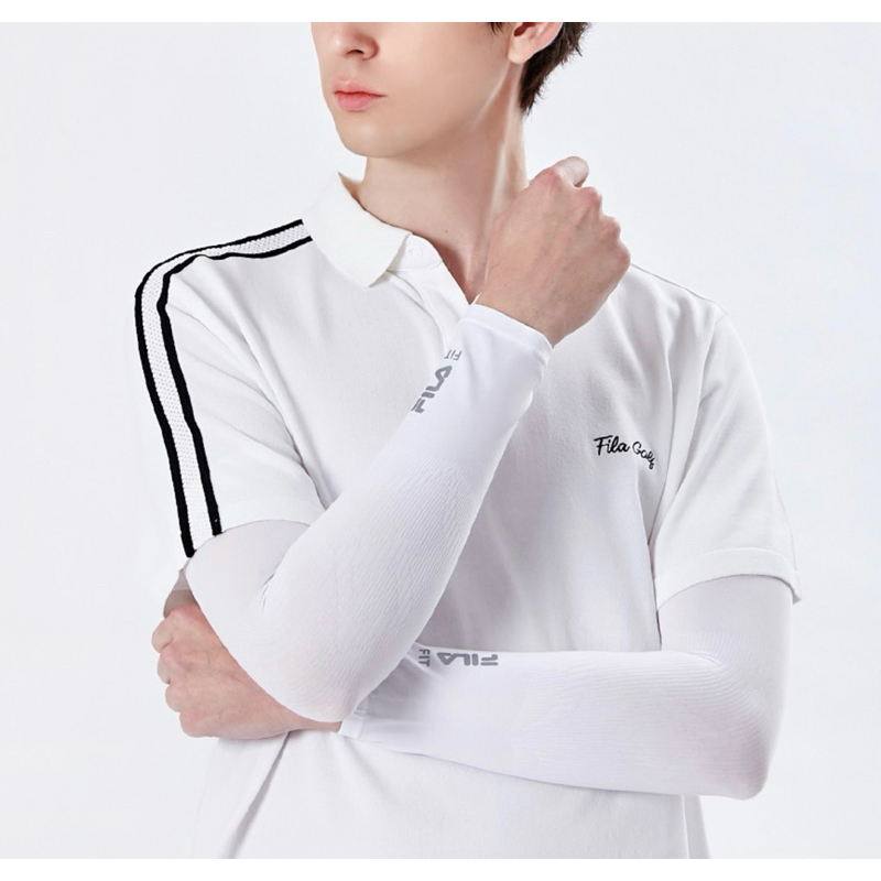 Xà Cạp Chống Nắng Golf Fila Fit Cool Toshi 2p, FREE size Trắng
