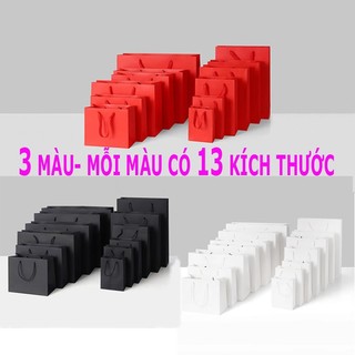 Combo 5 Túi giấy cứng kraft túi đựng quà sinh nhật người yêu túi xách tay cao cấp màu đen đỏ】