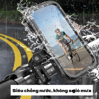 Giá đỡ điện thoại di động chống nước và chống rơi đa năng cho xe máy và xe đạp, xoay 360 độ tự do, màn hình cảm ứng