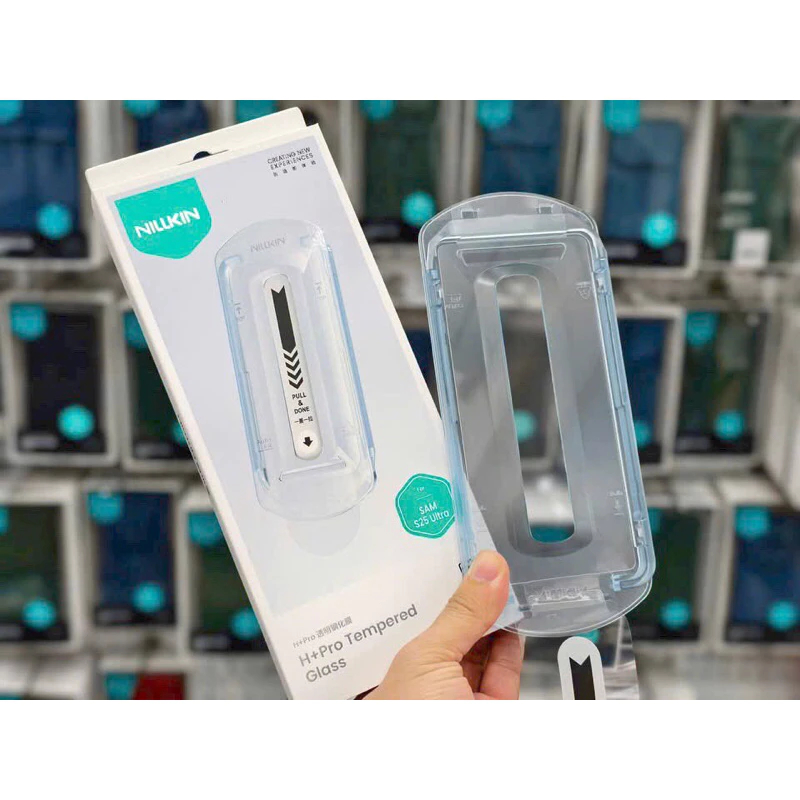 Cường Lực Nillkin Trong Suốt - Không Viền Đen - H + Pro Tempered Glass - có Khung Tự Dán Tại Nhà cho SamSung S25Ultra