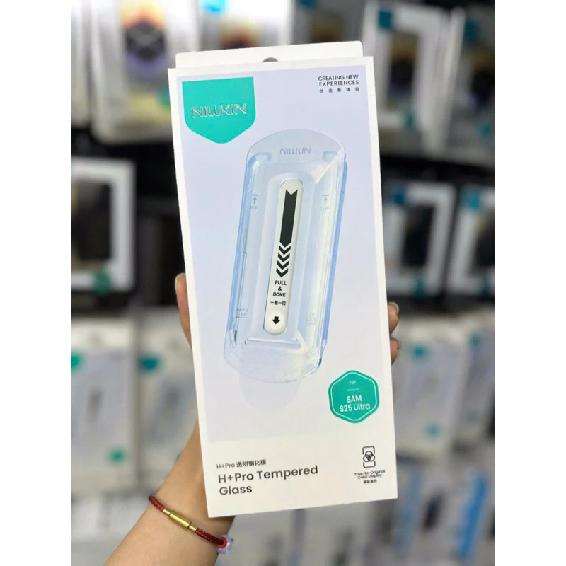 Cường Lực Nillkin Trong Suốt - Không Viền Đen - H + Pro Tempered Glass - có Khung Tự Dán Tại Nhà cho SamSung S25Ultra