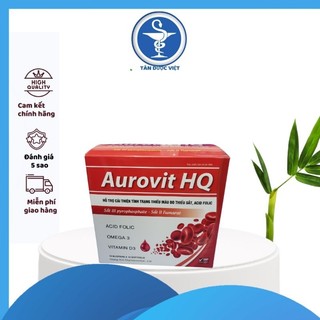 Viên Uống Aurovit HQ Giúp Bổ Sung Sắt, Khoáng Chất Và Vitamin, Hỗ Trợ Tăng Hấp Thu Sắt, Tái Tạo Hồng Cầu - Hộp 100 viên