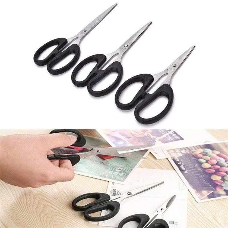 Kéo đen văn phòng, kéo cắt giấy nhỡ 16cm