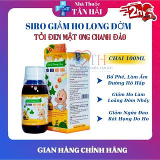 Siro ho cao lá thường xuân tỏi đen mật ong chanh đào giúp bổ phổi, giảm ho, đờm, khản tiếng, hết ngứa cổ họng
