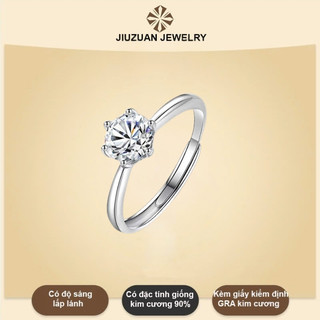 Women's 925 Silver Engagement Ring by JIU ZUAN JEWELRY