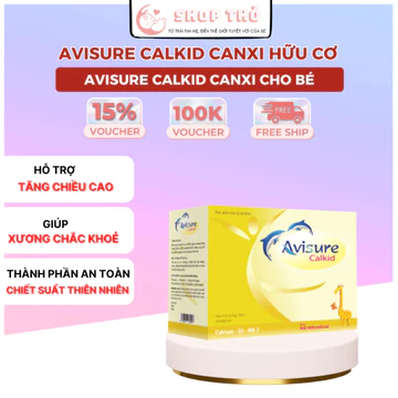 Ống Canxi Cho bé Avisure Calkid Giúp Tăng Trưởng Chiều Cao, Canxi Cho Bé Hỗ Trợ Xương Chắc Khỏe Cho Bé Từ 6 Tháng Tuổi
