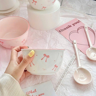 Sét bát nơ xinh 3 món tay cầm chuôi, kèm 1 đôi đũa tre 🌸 tuyển sỉ🌸