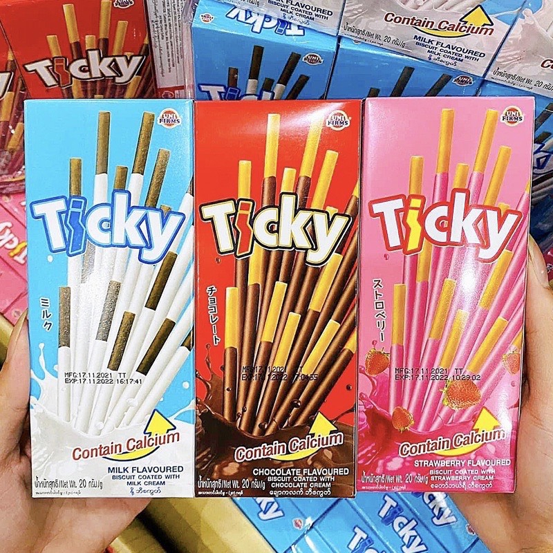 Bánh Que Ticky Thái Lan, Bánh Quy Que Phủ Kem Thơm Ngon, Hấp Dẫn Hộp ...