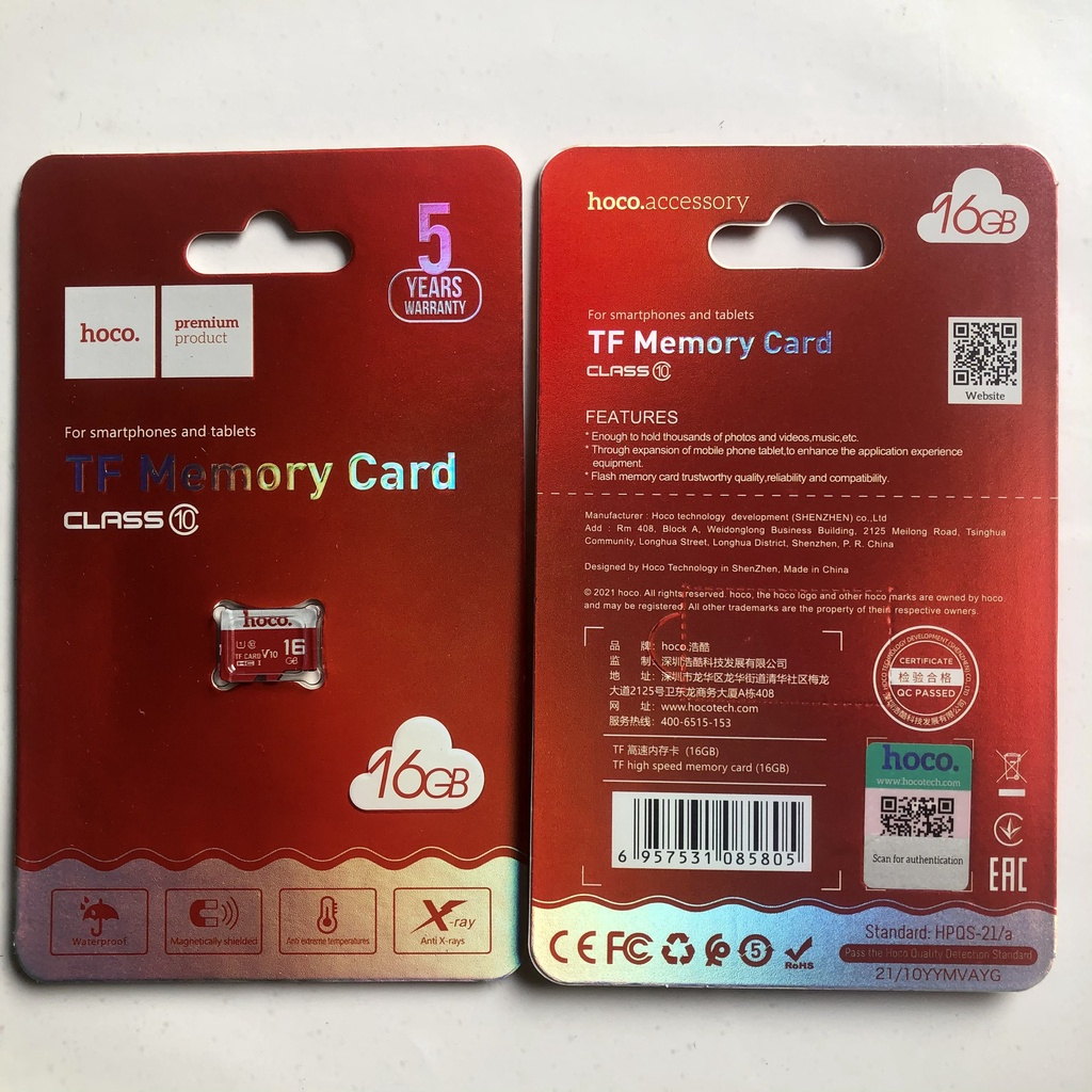 Thẻ nhớ chính hãng HOCO 64GB 32GB 16GB 8GB 4GB dung lượng tốc độ cao truyền dữ liệu cực nhanh