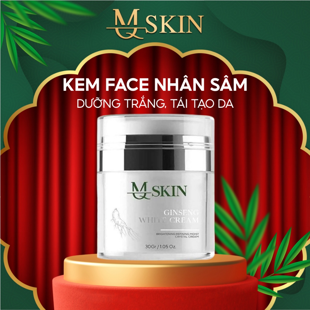 Ảnh Kem Face Nhân Sâm MQ SKIN Dưỡng Trắng, Cấp Ẩm -MQ SKIN Ginseng White Cream 30gr 1
