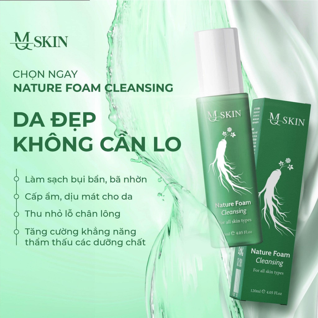 Ảnh Sữa Rửa Mặt MQ SKin Làm Sạch Sâu Giảm Mụn Cho Da- Nature Foam Cleaning 120ml 2