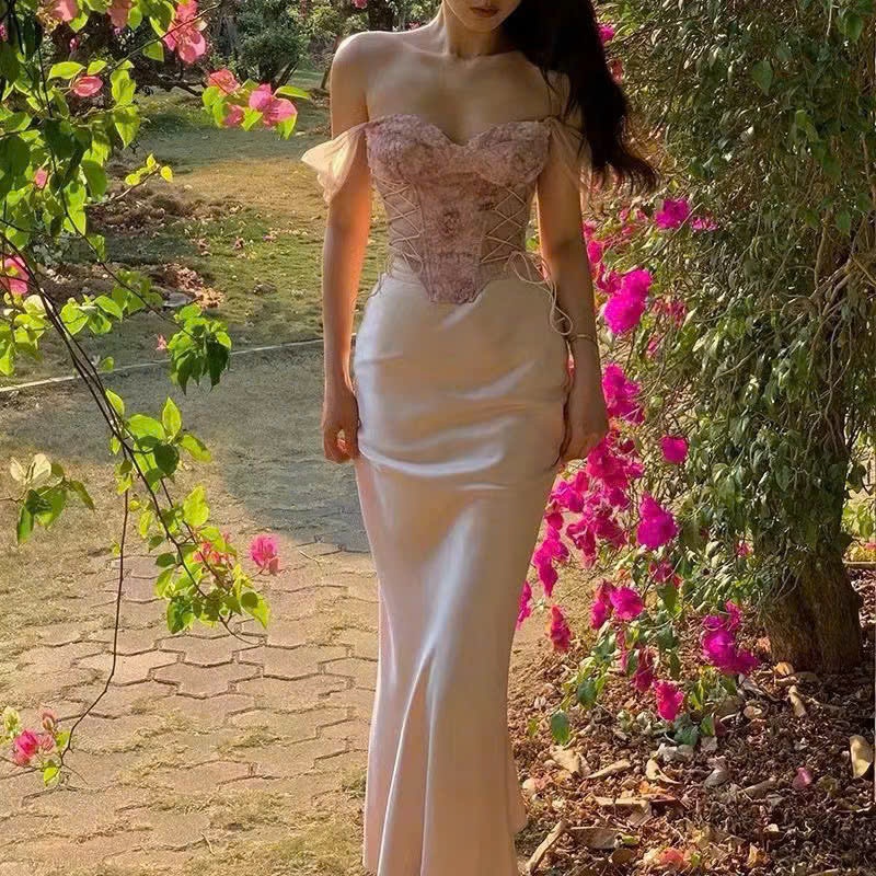 Ảnh Áo Lót Bra corset Thêu Hoa Vai Bèo 2