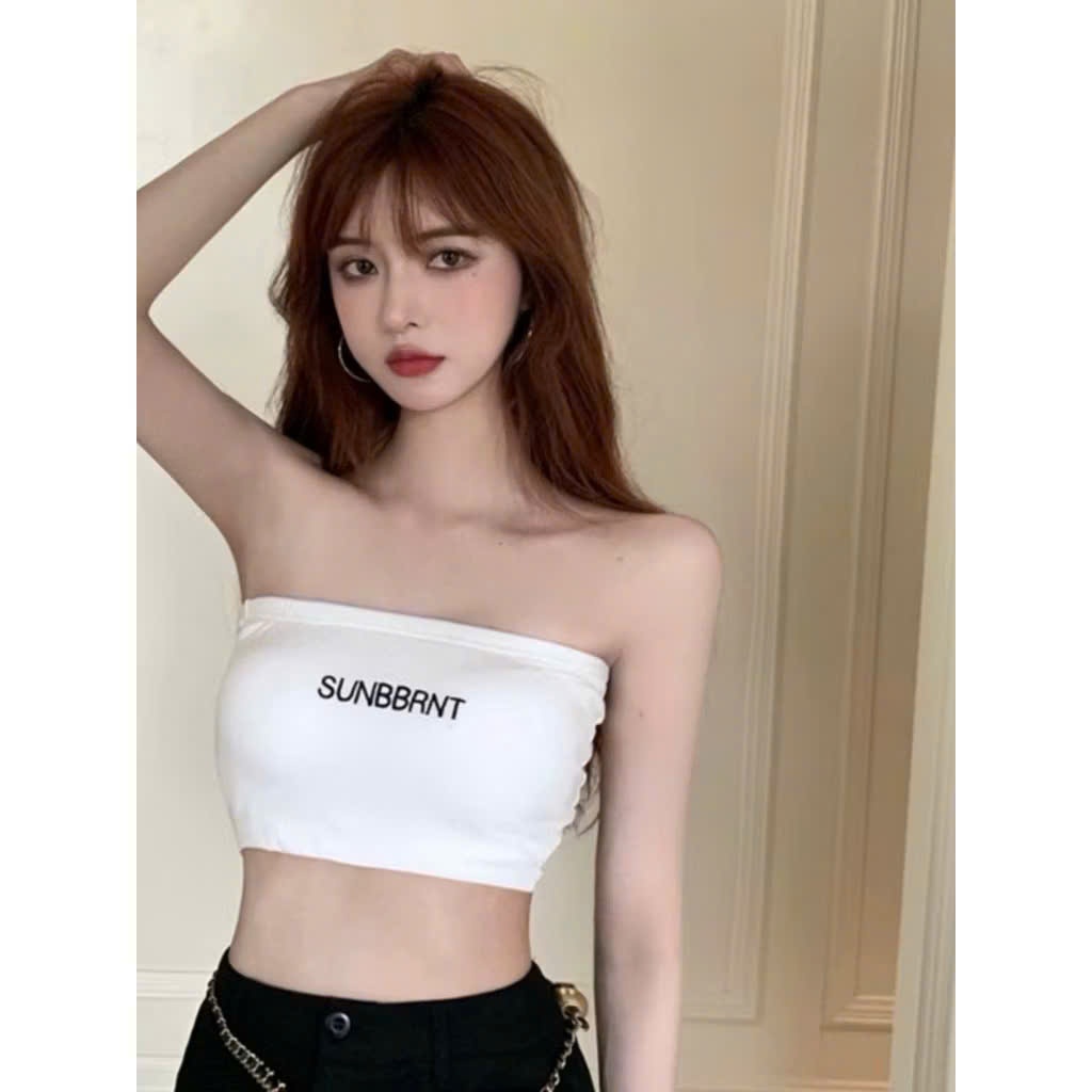 Ảnh Áo bra quây nữ, áo cup ngực in chữ, trơn basic may kèm đệm mút chất cotton mềm mát form ôm gọn lên form đẹp rễ mix đồ 3