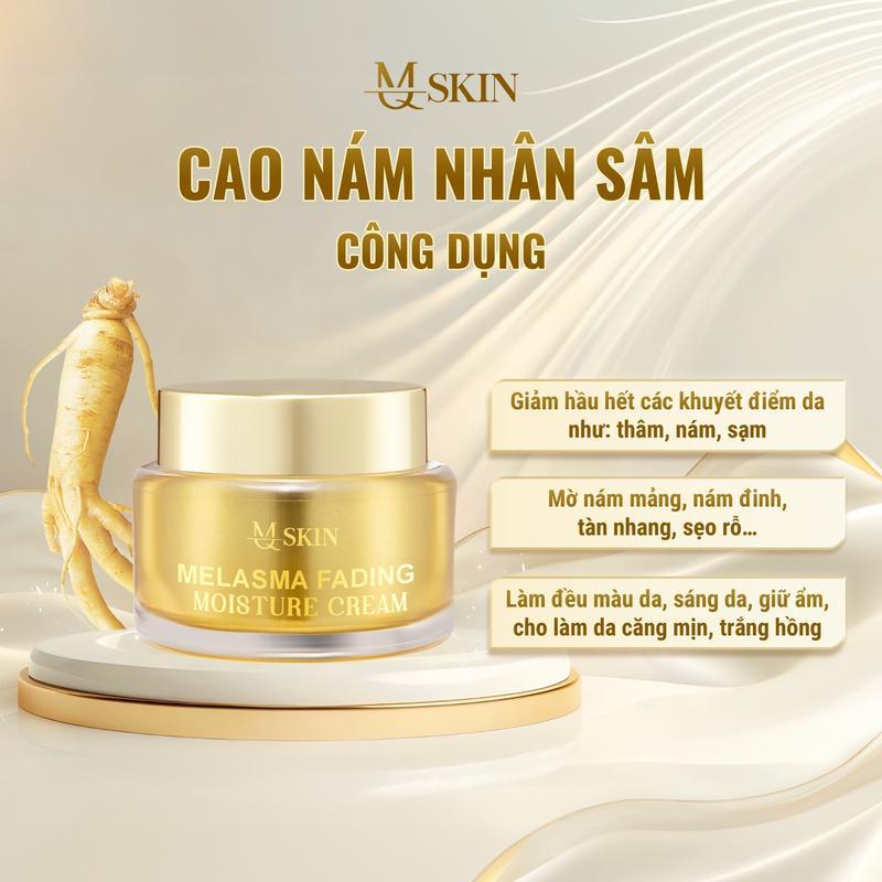 Ảnh Cao Nám Nhân Sâm MQ Skin Hỗ Trợ Giảm Nám, Mờ Thâm, Giúp Da Căng Bóng Đều Màu -15g 2