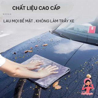 [MUA 2 TẶNG 1] Khăn Lau Xe Thế Hệ Mới Siêu Mềm Mịn Siêu Thấm Hút Chống Trầy Xước Sợi Superfine