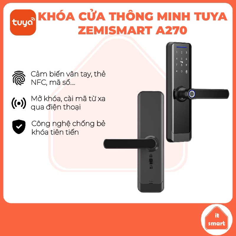 Khóa vân tay thông minh Tuya Zemismart A270