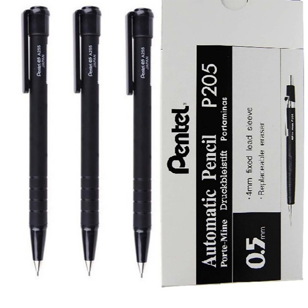 Bút chì ngòi bấm màu đen 0.5mm Pentel