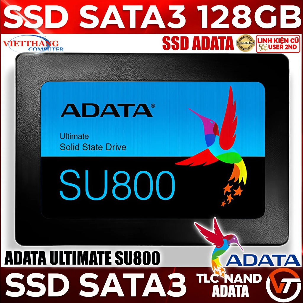 Ổ cứng SSD Adata Ultimate SU800 128GB SATA 3D Nand TLC có DRAM
