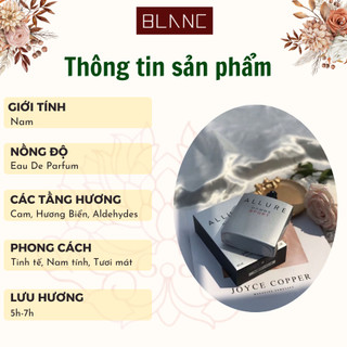 Nước Hoa Nam Chiết Allure Homme Sport BLANC PERFUME, Dầu Thơm Hương Gỗ