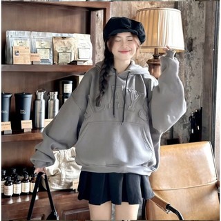 Áo Hoodie Nam Nữ From Rộng mặc cặp đôi JJAYS Unisex Thu Đông Dài Tay Thêu Nổi Vải Nỉ Pe - DTB SSL