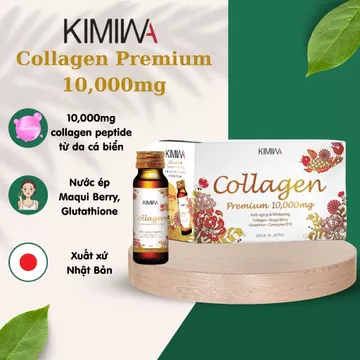 Nước Uống Collagen Nhật Bản - Kimiwa Collagen Premium 10.000mg chống lão hóa, làm đẹp da, giảm ná