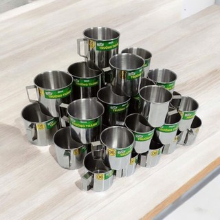 Ca inox có quai cầm miệng 6cm, 7cm, 8cm, cốc inox có quai cầm - Trường An VN