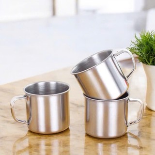 Ca inox có quai cầm miệng 6cm, 7cm, 8cm, cốc inox có quai cầm - Trường An VN