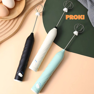 Máy Tạo Bọt Cafe Mini Proki Không Dây Đa Chức Năng Cầm Tay Cao Cấp Công Suất 20W, Pin 20000 mAh