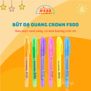 Bút dạ quang Crown F500 đủ màu - VPP Sao Mai V302