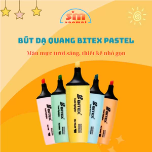 Bút Dạ Quang Highlight Bitex Pastel HL05 Nhiều Màu Văn Phòng Phẩm Sao Mai V302