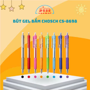 Bút Gel Bấm CHOSCH CS-8698 Nhiều Màu Sắc Văn Phòng Phẩm Sao Mai
