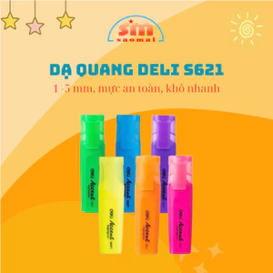 Bút Dạ Quang Deli S621, Bút Ghi Nhớ, Đánh Dấu Văn Phòng Phẩm Sao Mai