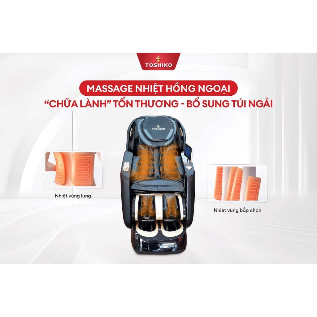 Ảnh Ghế massage trị liệu toàn thân Toshiko T95 công nghệ con lăn 4D cao cấp giúp thư giãn toàn diện 4