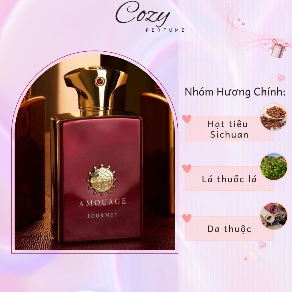 Nước hoa nam Amouage Journey Man EDP Chiết 5ml/10ml Hương thơm Cuốn hút, Sang trọng - Cozy Perfume