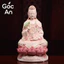 Tượng Quan Âm Bồ Tát Gốm Sứ Hồng Cao Cấp, Tượng Phật Bà Quan Thế Âm Gốm Sứ Đặt Thờ, Đồ Phong Thủy