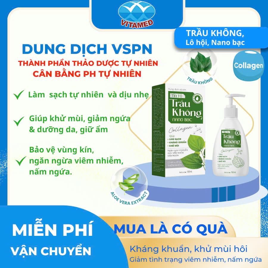Dung Dịch Vệ Sinh Trầu Không Nano Bạc Chai 150ML [ Xanh Tam Giác ] Mã 1