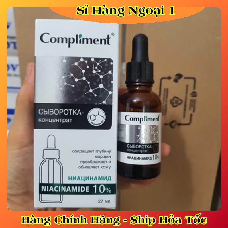 Serum Compliment 10% Niacinamide kiềm dầu, ngừa mụn, mờ thâm trên da 27ml của Nga