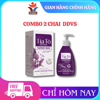 Dung Dịch Vệ Sinh Phụ Nữ Tía Tô, Nano Bạc, Collagen Chai 150ML [ Tím Tam Giác ] Mã 2