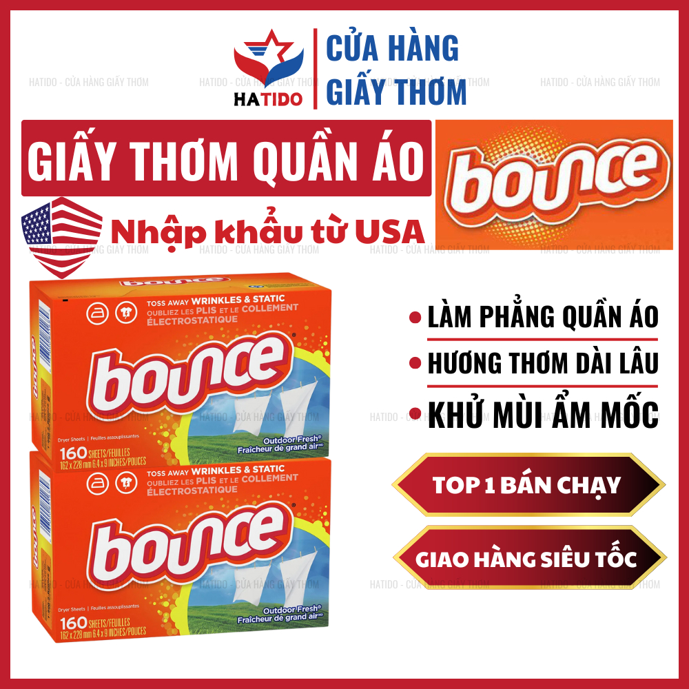 Giấy Thơm Quần Áo Bounce Mỹ – Hương Lâu Phai Cho Tủ Đồ - Hình Ảnh Thực Tế